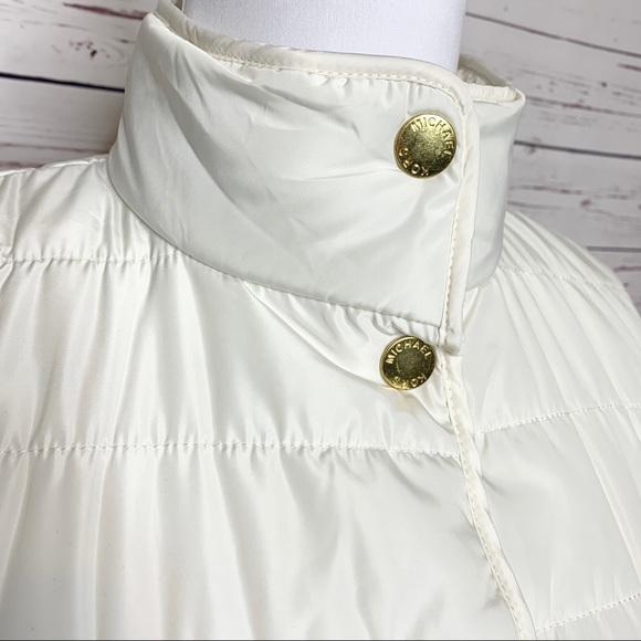 Michael Kors White Snap Button Puffer Vest Women’s Size Small - Picture 4 of 10